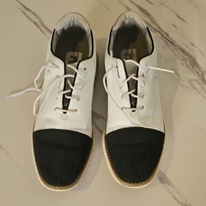 FootJoy White and Black Lace-Up Women's Golf Shoes